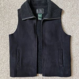 Ralph Lauren Black Lined Vest with collar small